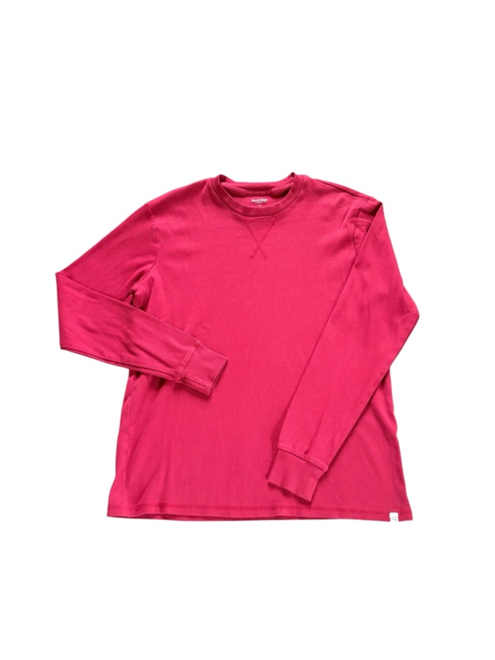 Burt’s Bees Crewneck Long Sleeve Sweater Top Organic Cotton Men’s Small Red